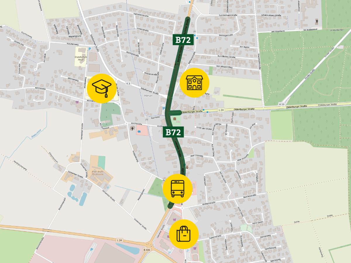 Informationen Zum Umbau Der Ortsdurchfahrt B 72 In Hesel